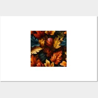 Autumn Leaves Pattern 23 Posters and Art